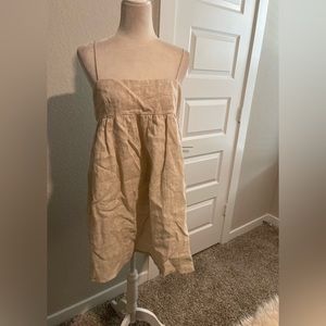 Dissh 100% linen bust cami strapless babydoll dress